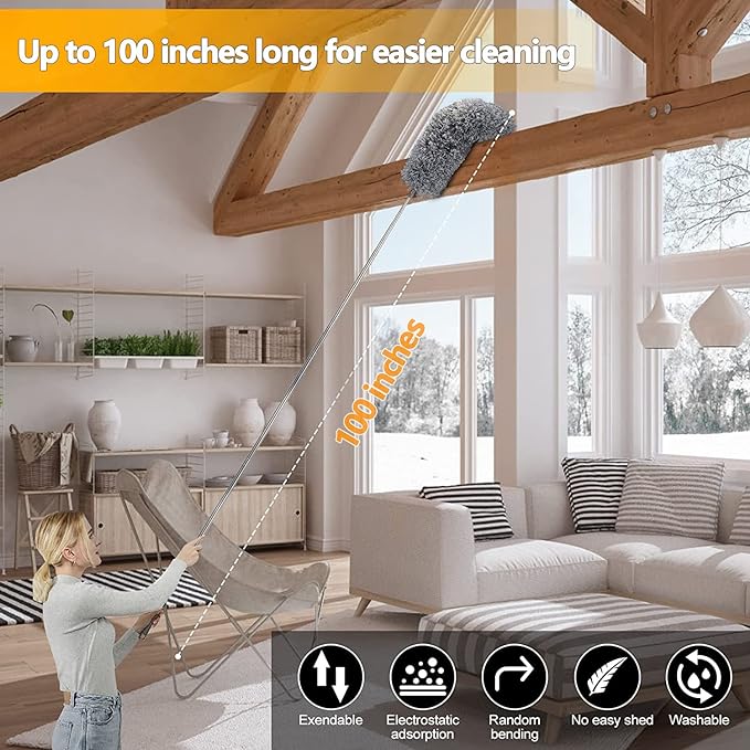 Flexible Extendable Microfiber Duster | 30-100 Inches