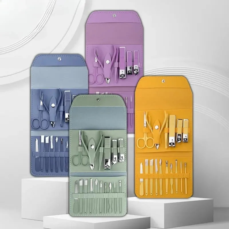 Portable 16-Piece Professional Manicure & Pedicure Kit