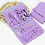 Portable 16-Piece Professional Manicure & Pedicure Kit