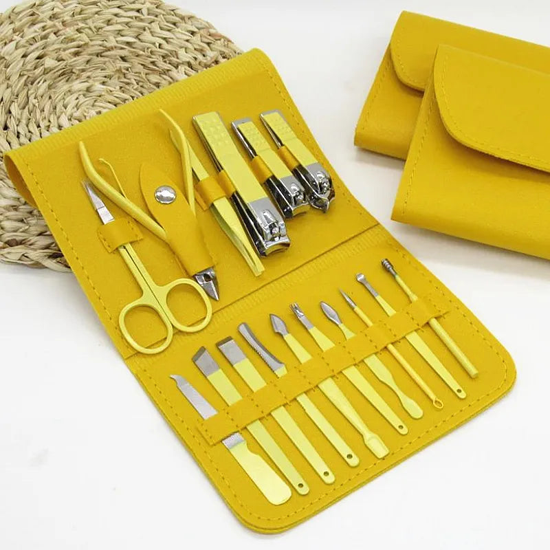 Portable 16-Piece Professional Manicure & Pedicure Kit
