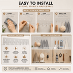 Seamless Heavy Duty Transparent Adhesive Hooks
