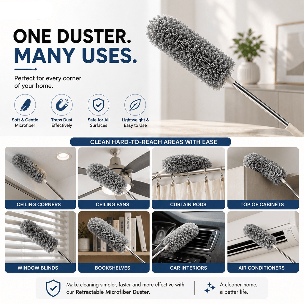 Flexible Extendable Microfiber Duster | 30-100 Inches