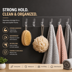 Seamless Heavy Duty Transparent Adhesive Hooks