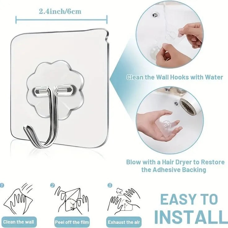 Transparent Adhesive Wall Hook